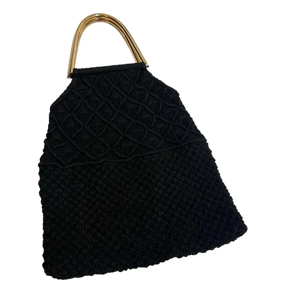 Ulla Johnson Black Kala tote with brass handles